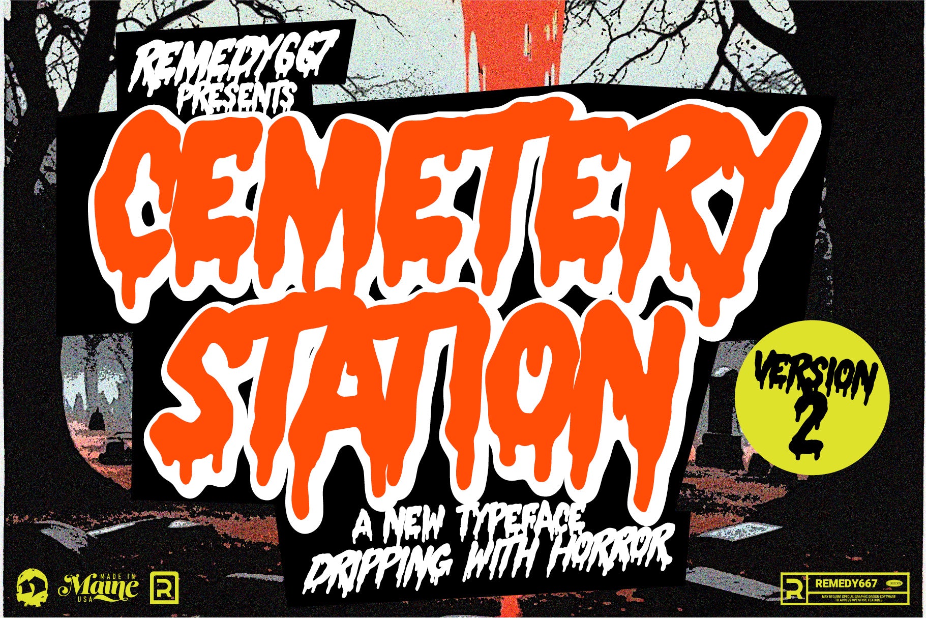 Route 666 Horror Font Bundle