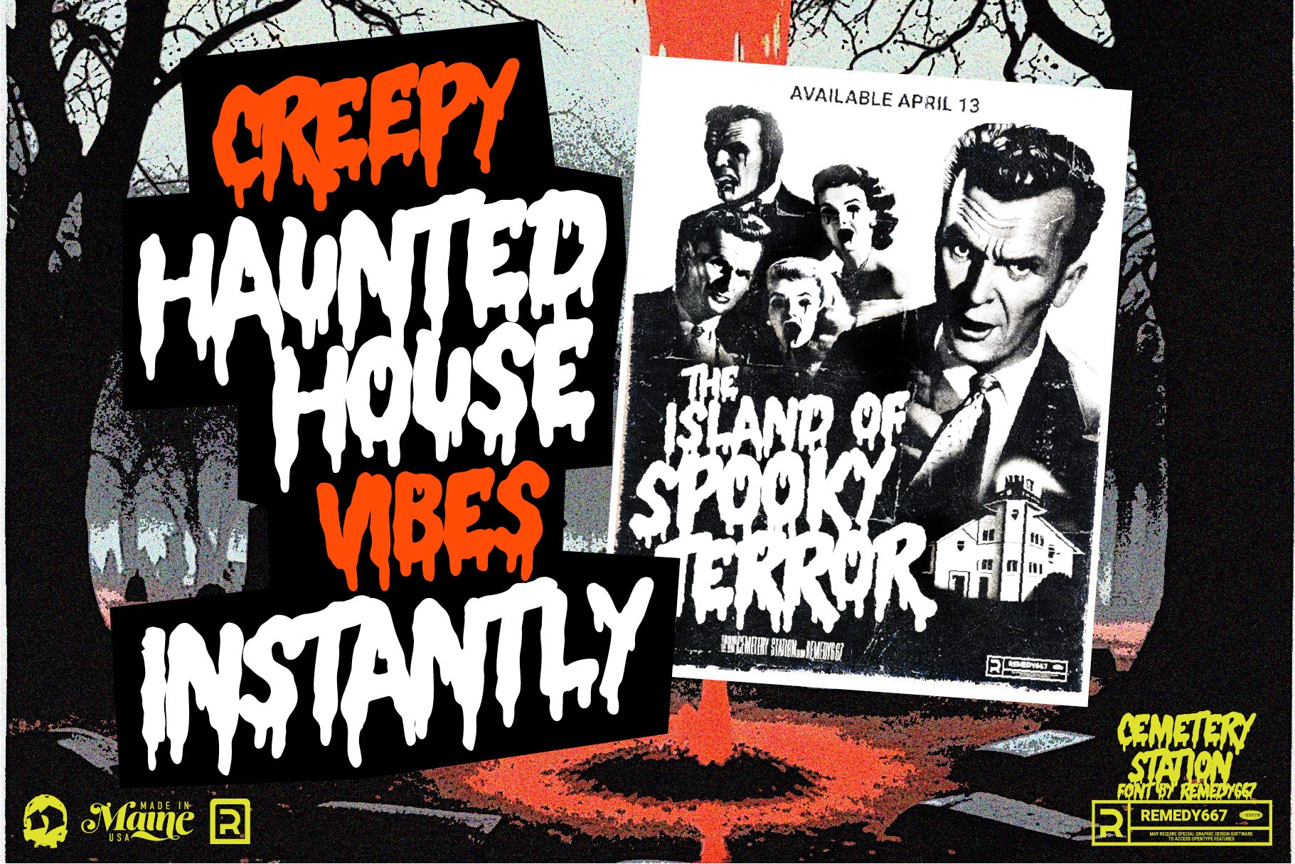 Route 666 Horror Font Bundle