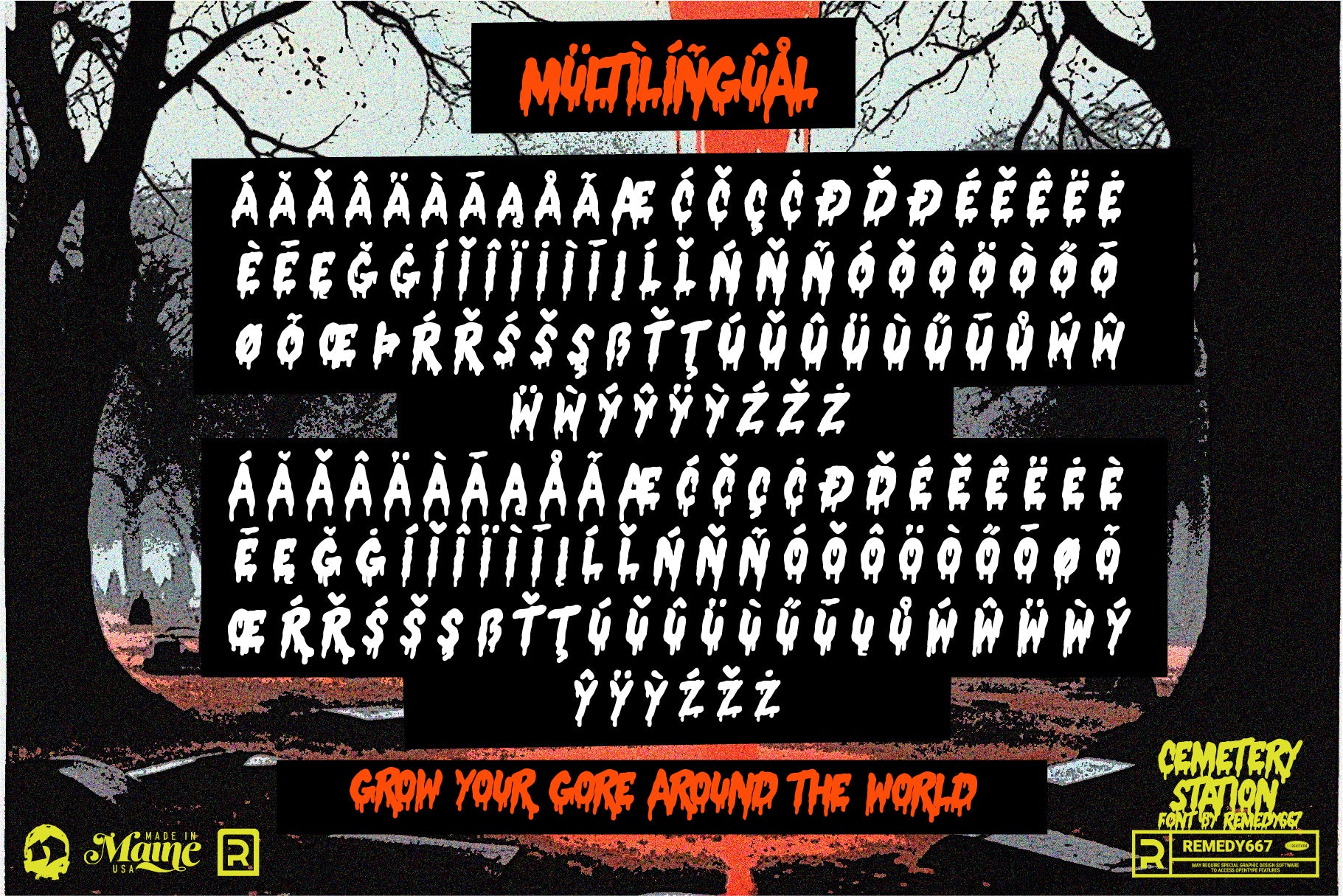 Route 666 Horror Font Bundle