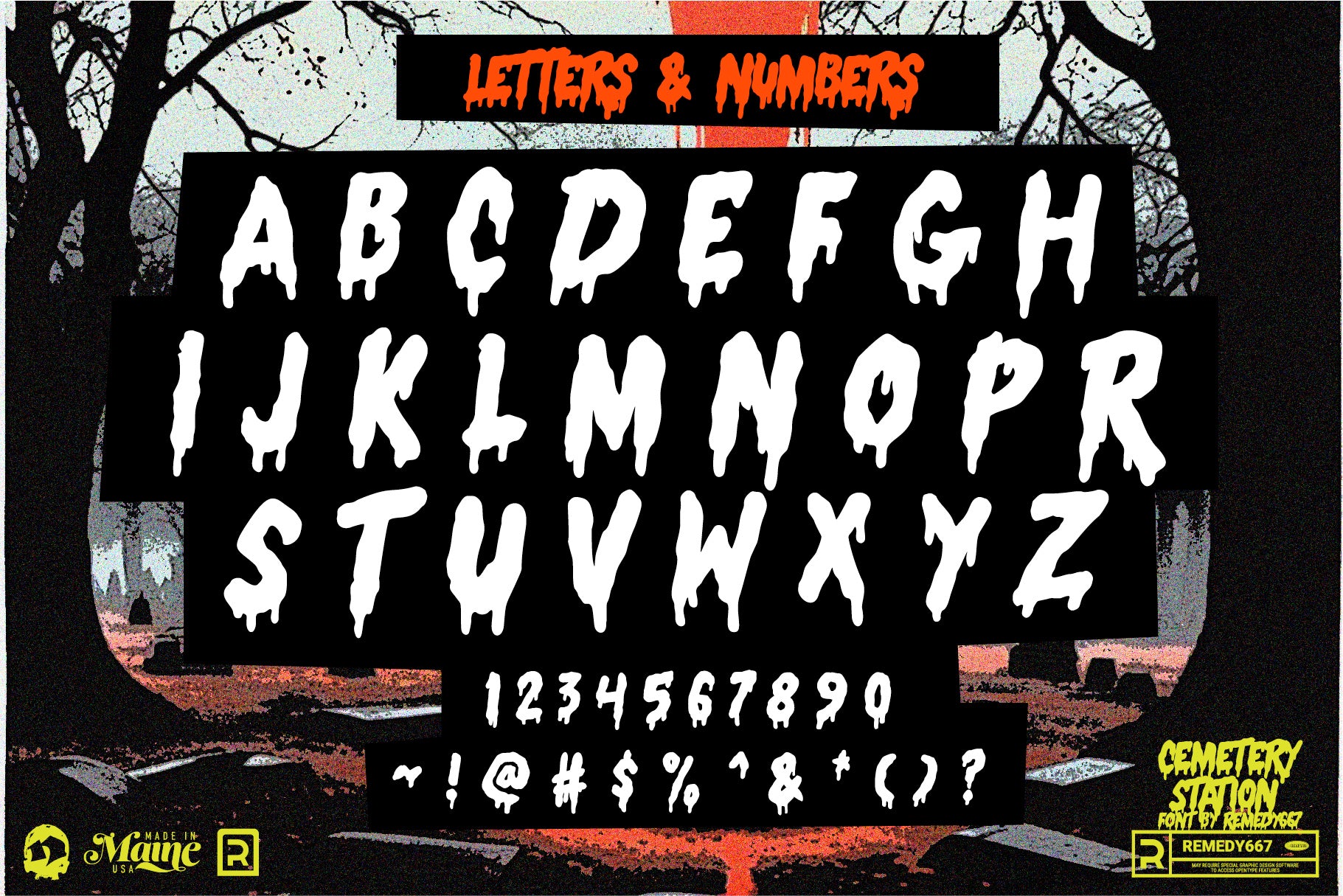 Route 666 Horror Font Bundle