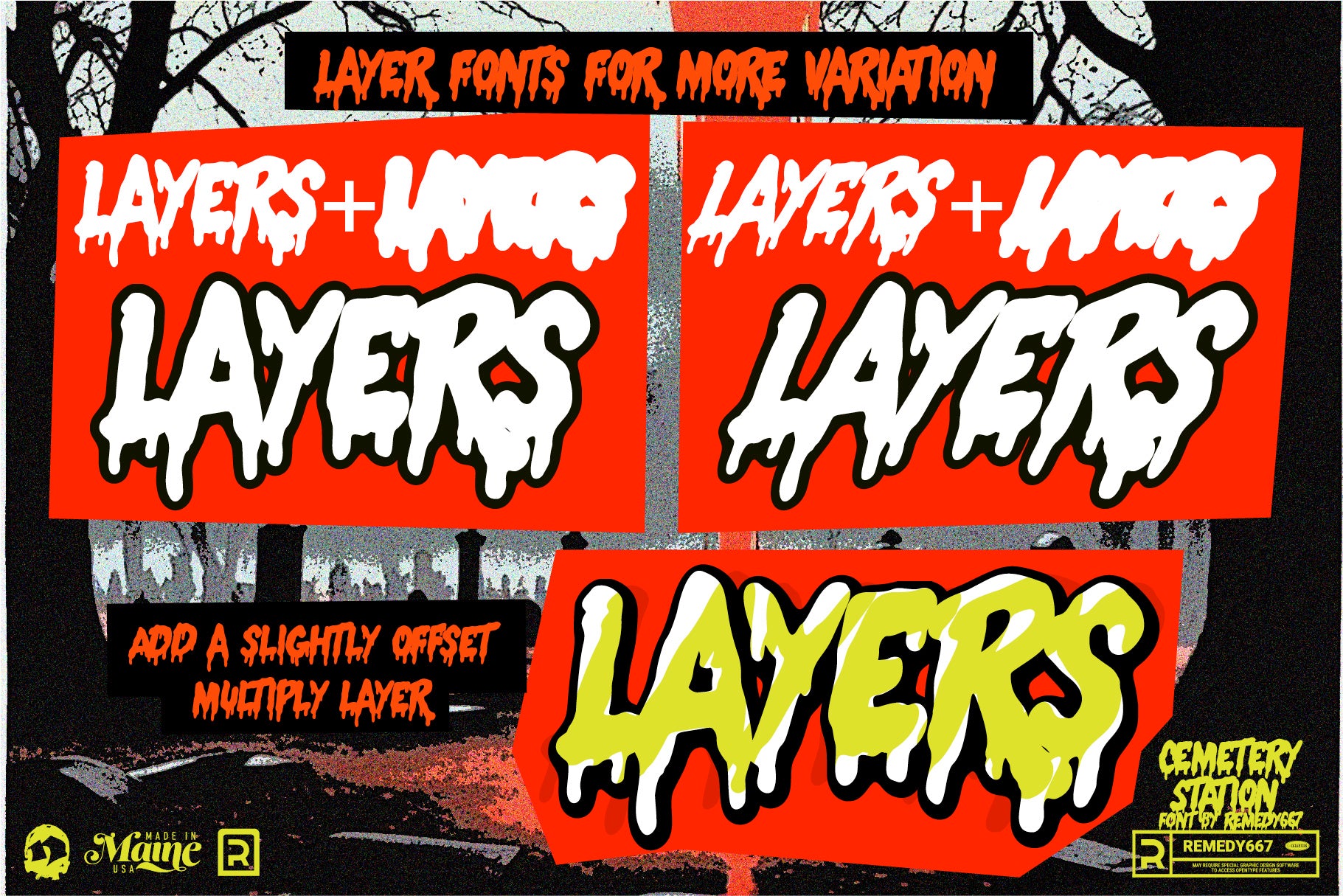 Route 666 Horror Font Bundle
