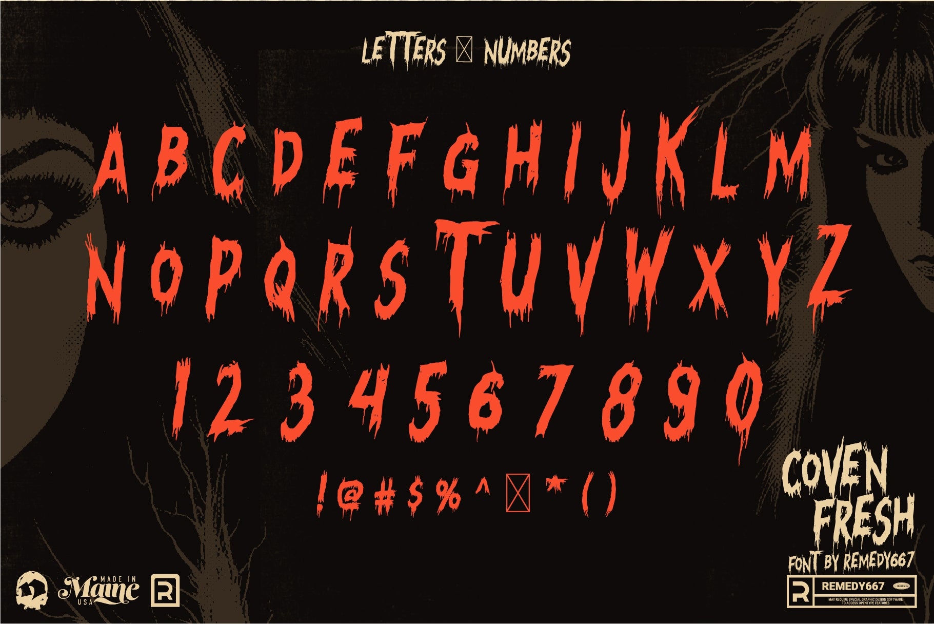 Route 666 Horror Font Bundle
