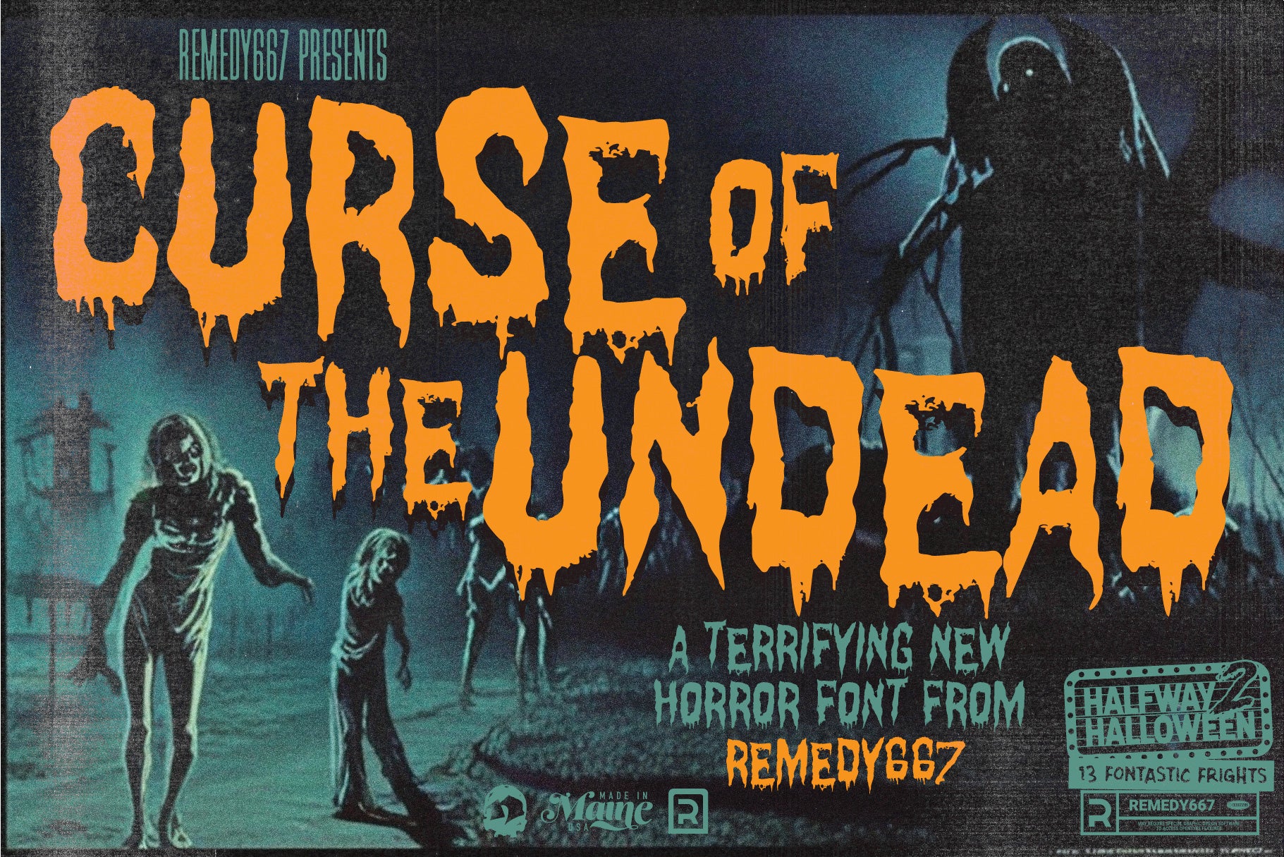 Route 666 Horror Font Bundle
