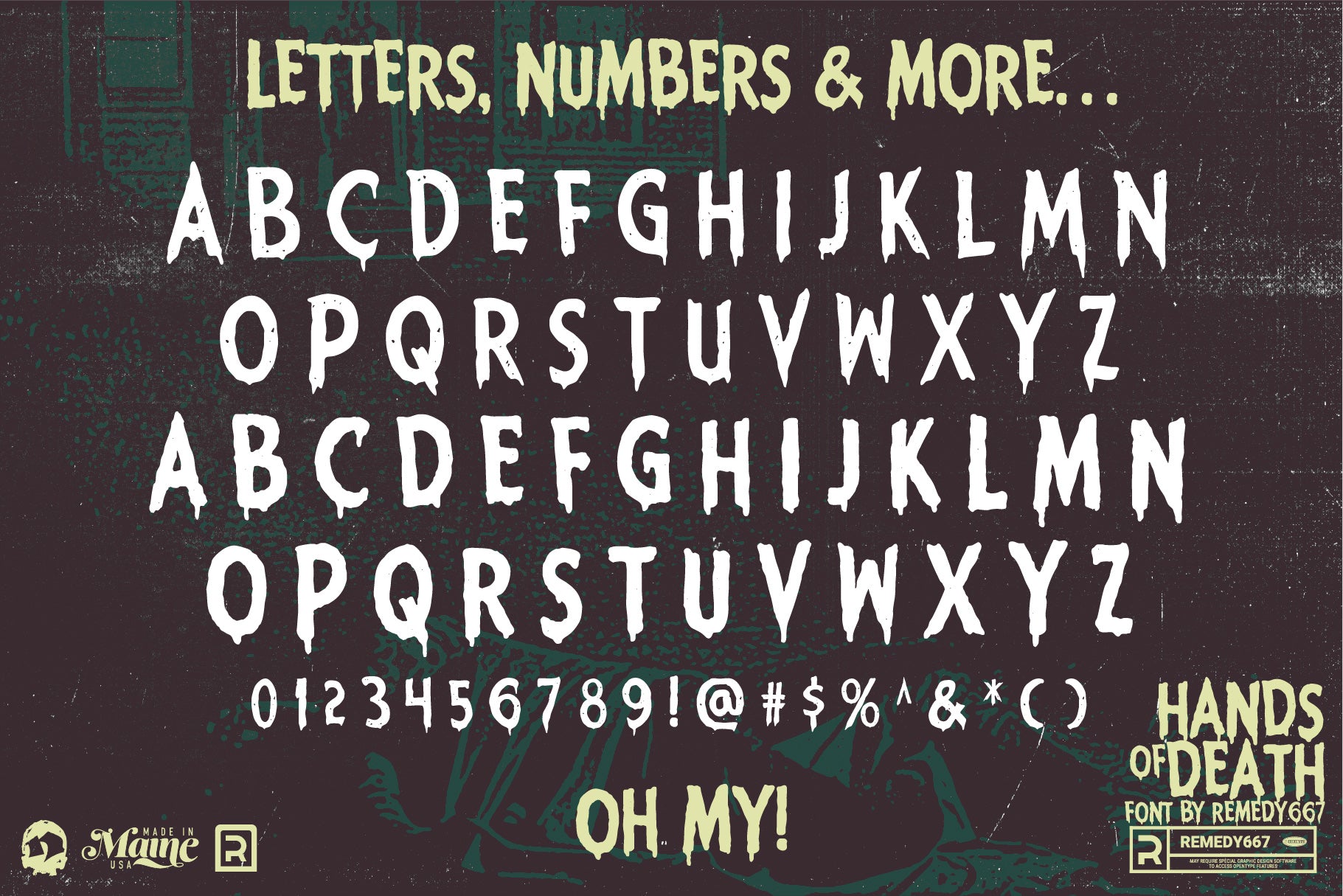 Route 666 Horror Font Bundle