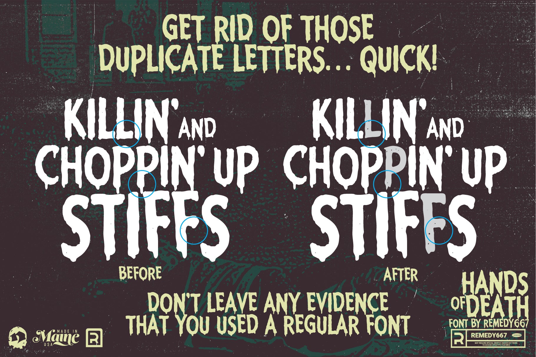 Route 666 Horror Font Bundle