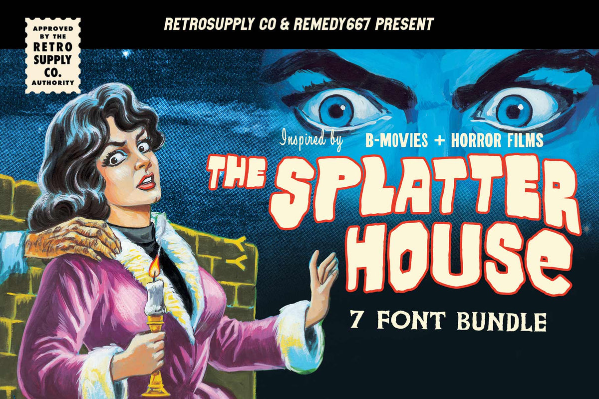 The Splatter House Font Bundle | RetroSupply Co.