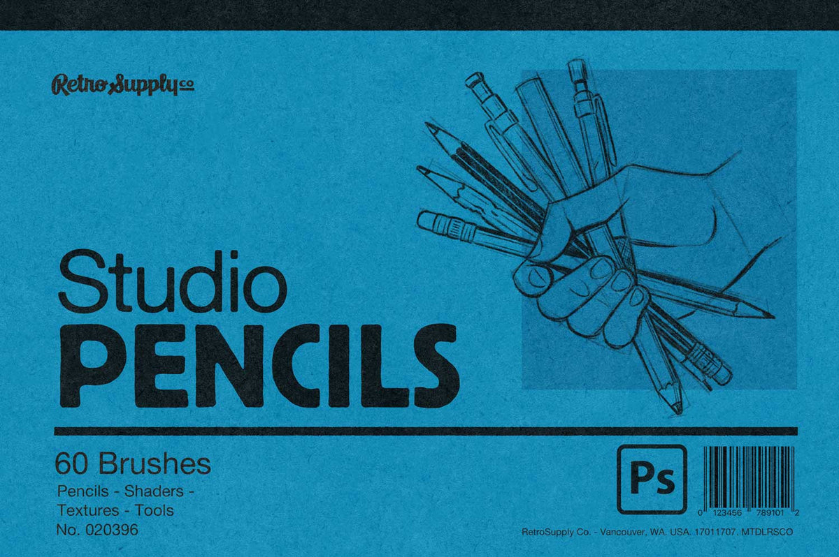 Studio Pencils Digital Brush Pack  for Photoshop