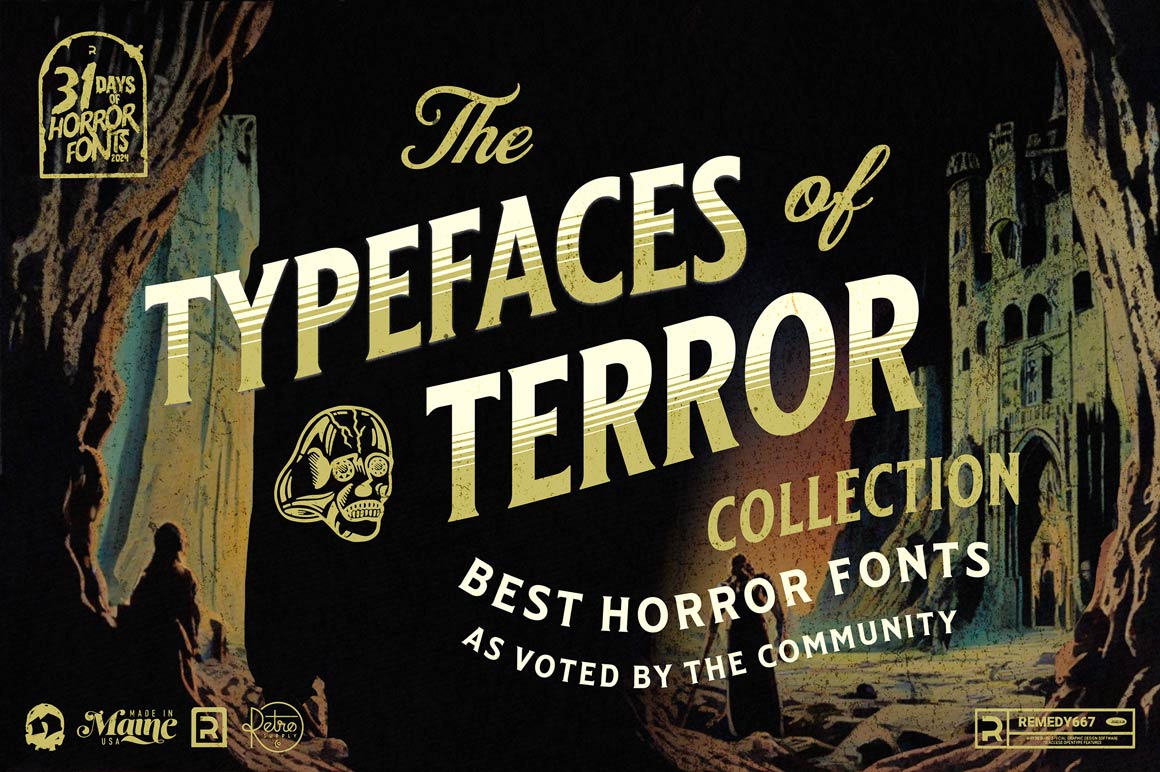 Terror Style The Typefaces of Terror Collection - RetroSupply Co.