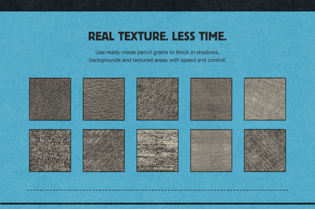10 pencil texture filler brushes for blocking in shadows and textured areas in Affinity