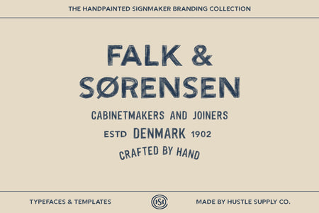 Falk and Sorensen vintage emblem logo template example