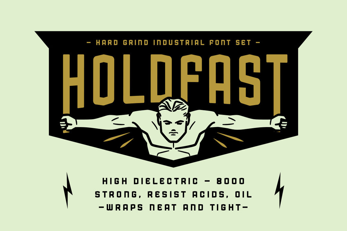 Hard Grind Industrial Font Set