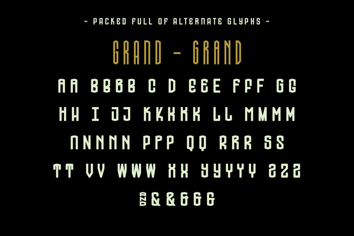 Hard Grind Industrial Font Set | RetroSupply Co.