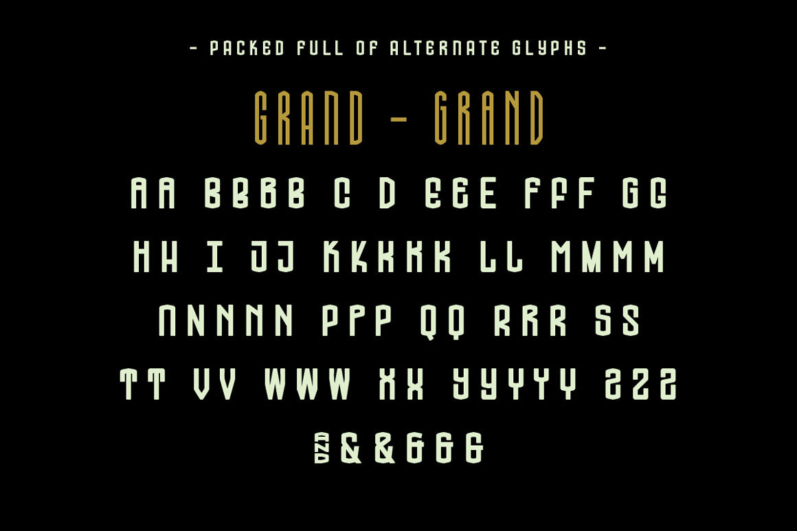 Hard Grind Industrial Font Set