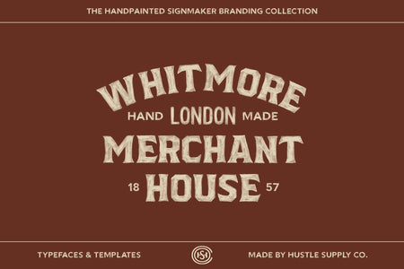 Whitmore House vintage estate branding logo template example
