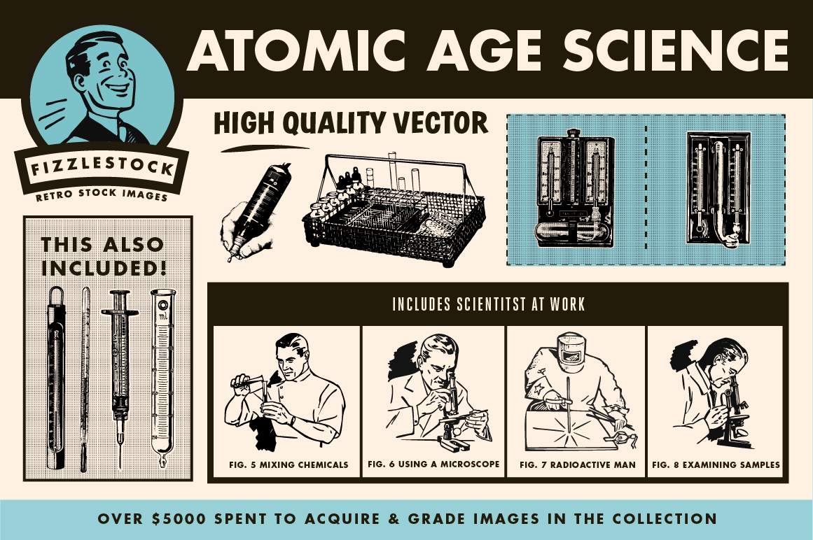 Atomic Age Science Part I | Retro Clip Art
