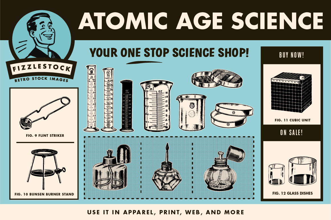 Atomic Age Science Part I | Retro Clip Art