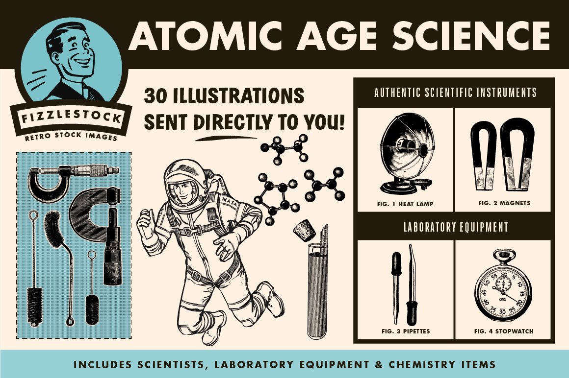 Atomic Age Science Part II | Retro Clip Art