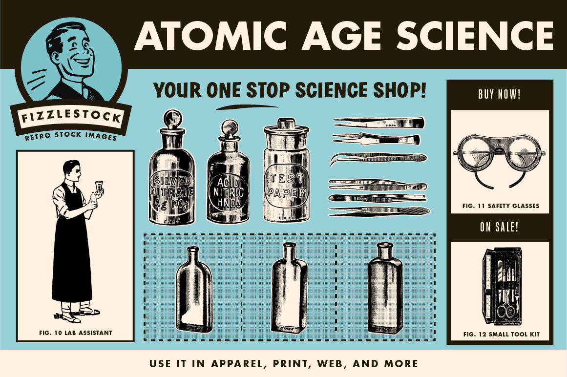 Atomic Age Science Part II | Retro Clip Art