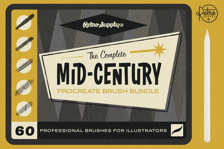 The Complete Mid-Century Brush Collection for Procreate