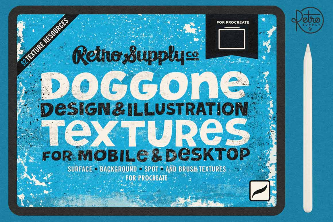 Doggone Design & Illustration Textures by Von Glitschka | for Procreate