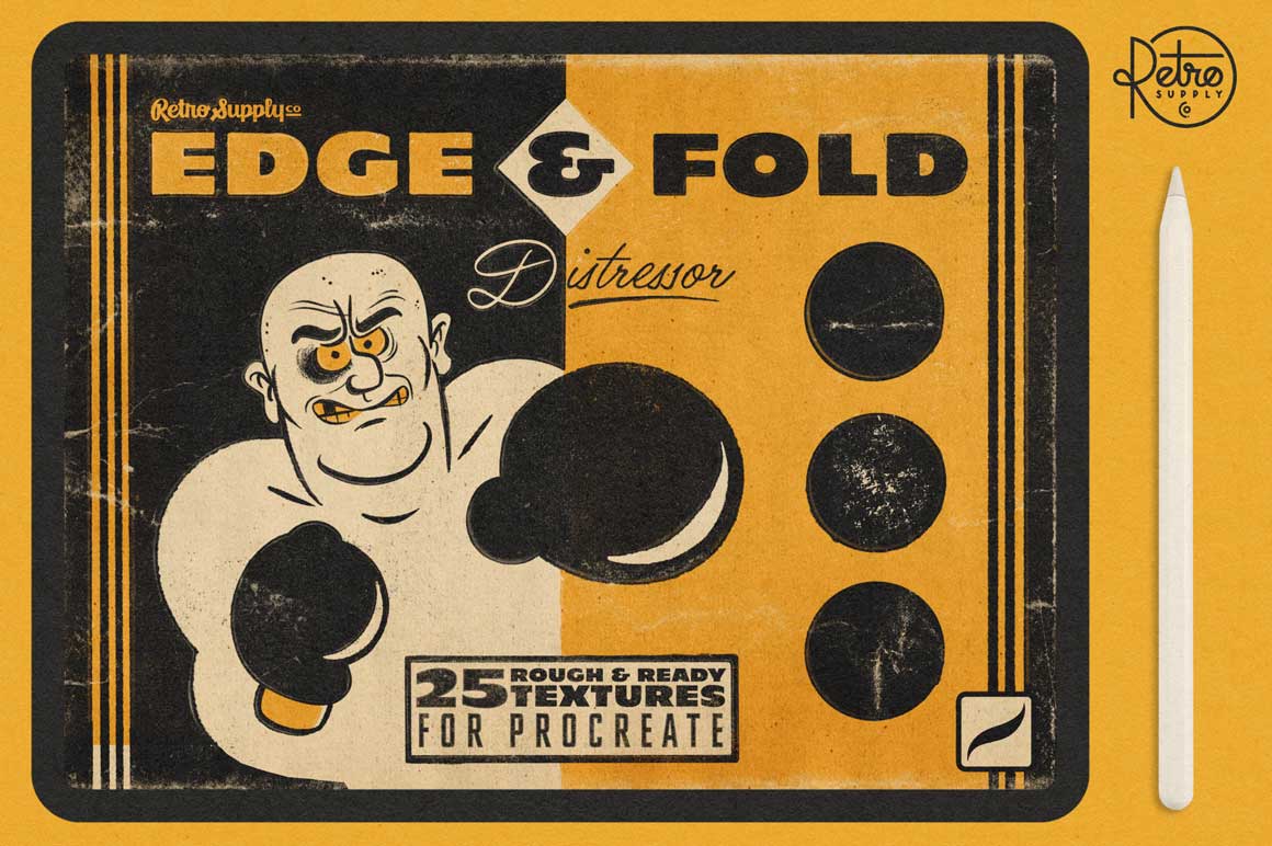 Edge & Fold Distressor Brushes for Procreate