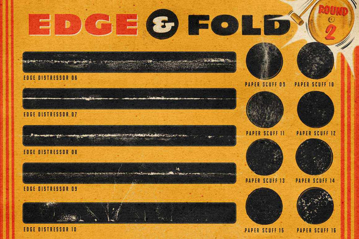 Edge & Fold Distressor Brushes Vol. 2 for Photoshop