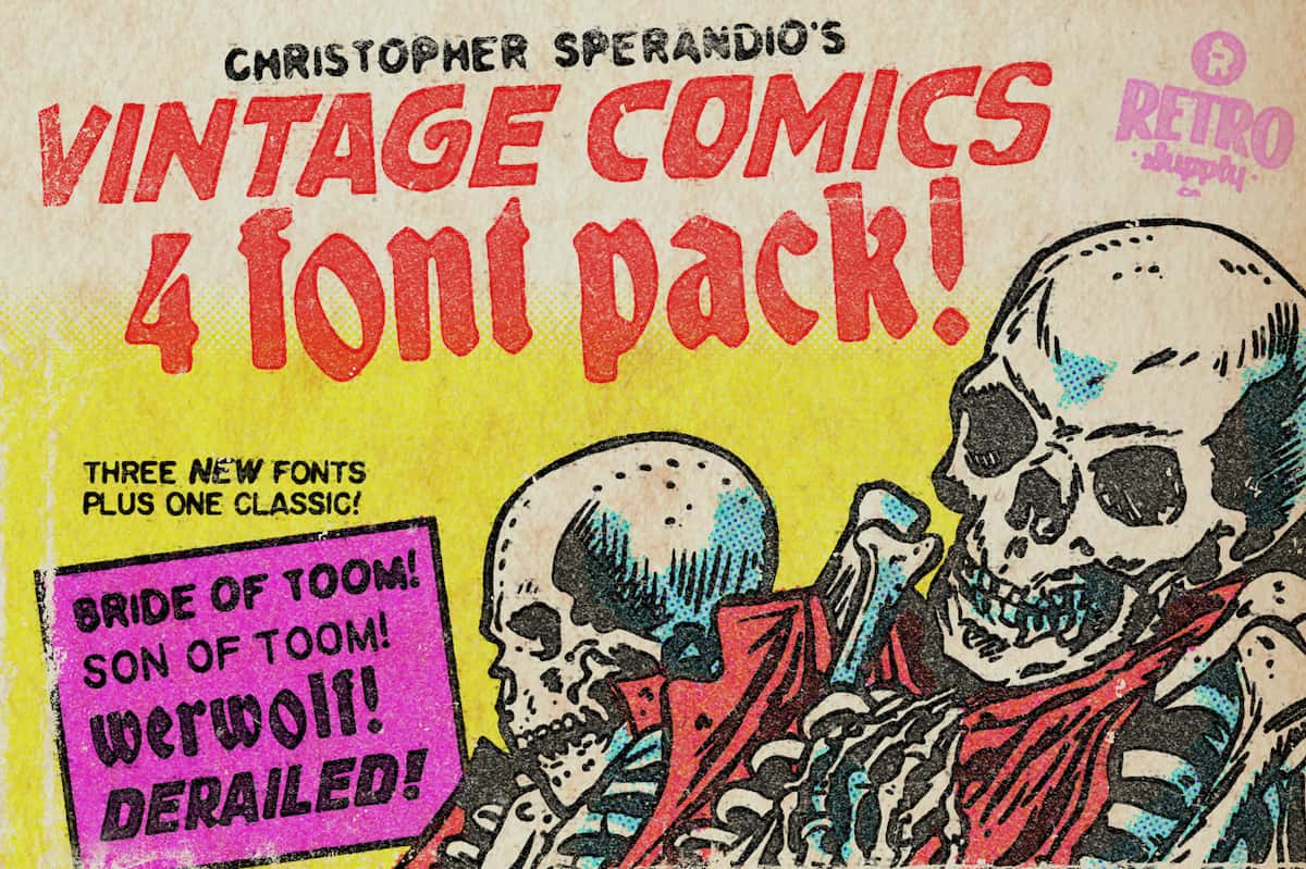 Vintage Comic Font Pack
