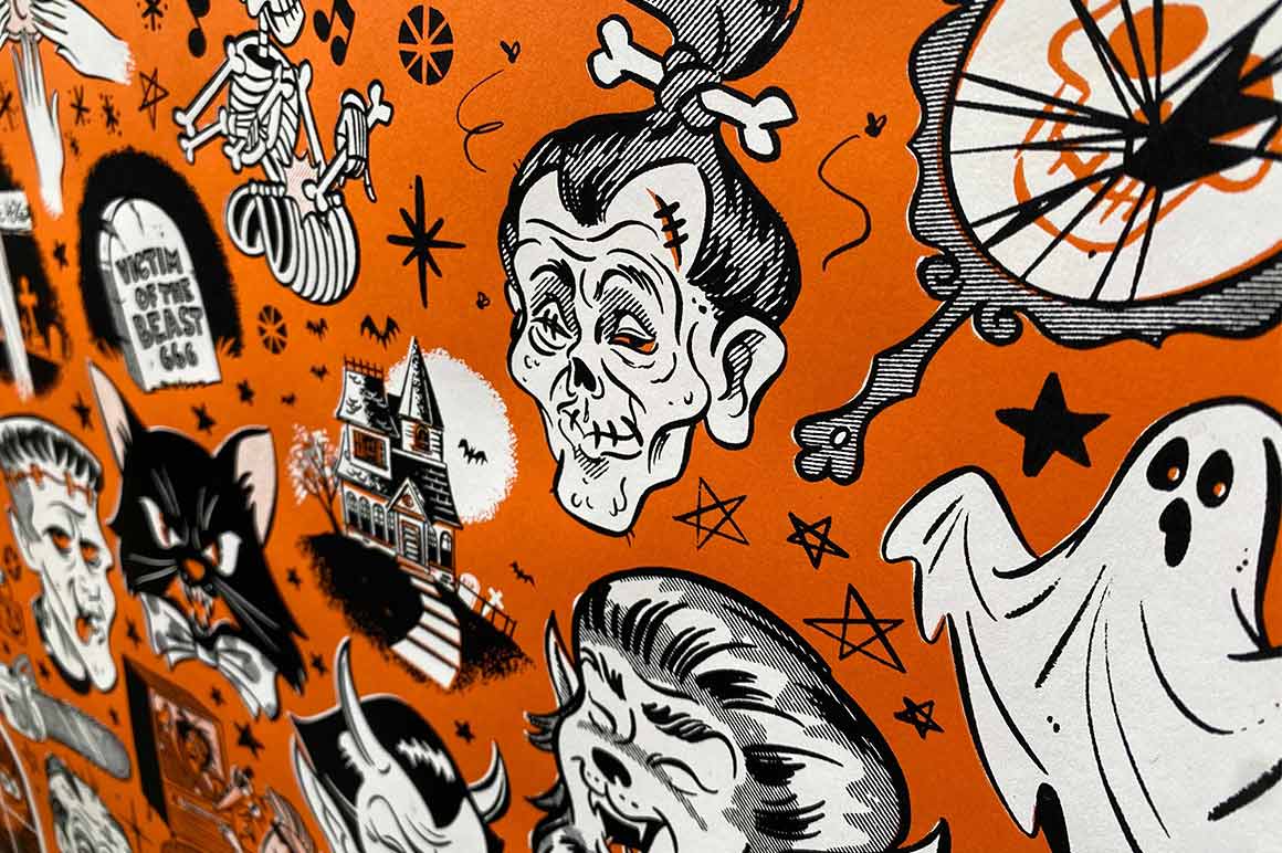 Fright Fall Fright-Fall Drawing Challenge Poster | RetroSupply Co.