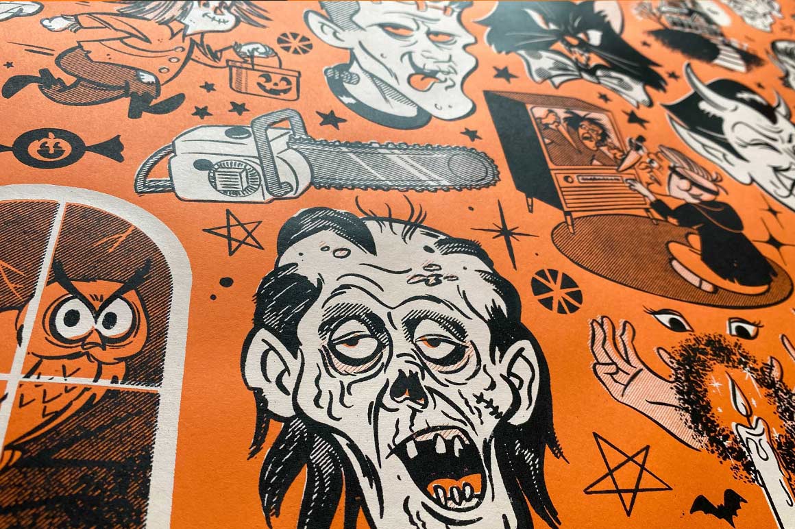 Fright Fall Fright-Fall Drawing Challenge Poster | RetroSupply Co.