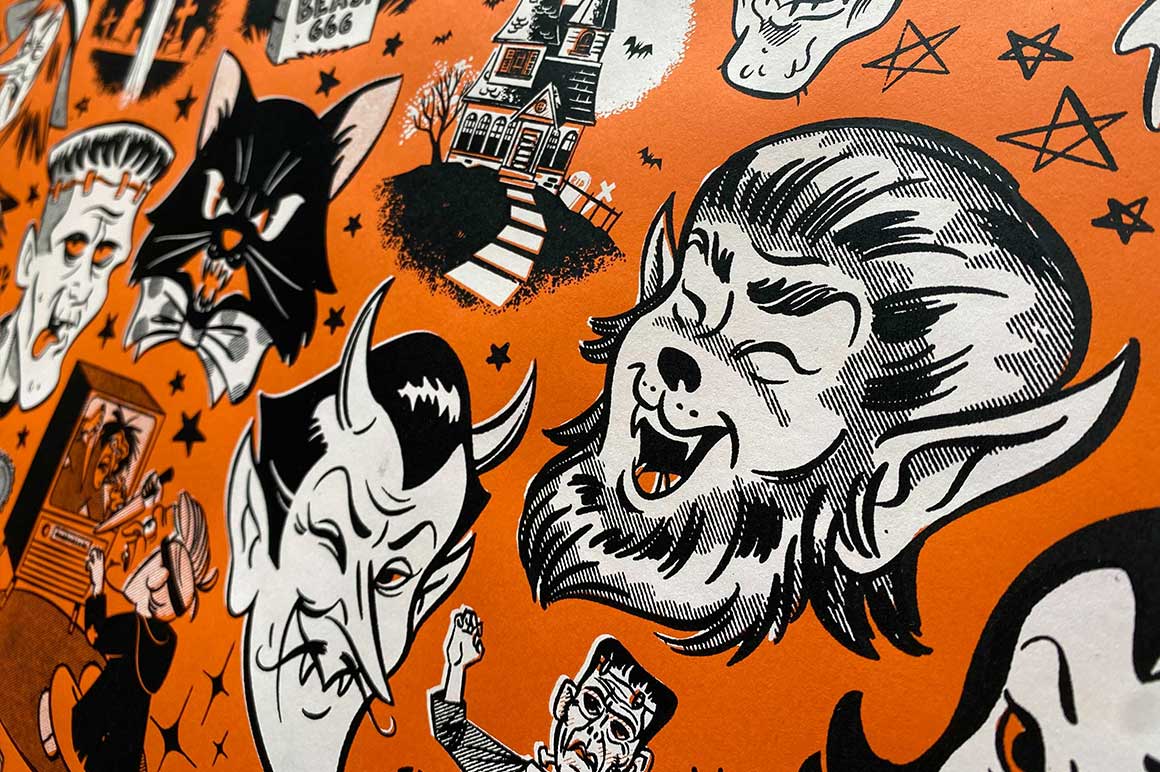 Fright Fall Fright-Fall Drawing Challenge Poster | RetroSupply Co.
