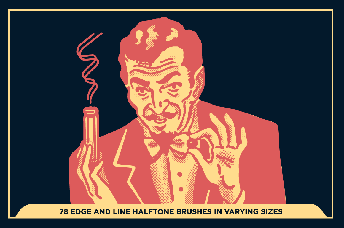 Black Magic Halftones | Vector Halftone Pattern Brushes for Adobe Illu ...