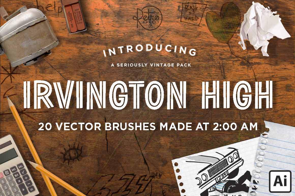 Irvington High Vector Brushes for Adobe Illustrator