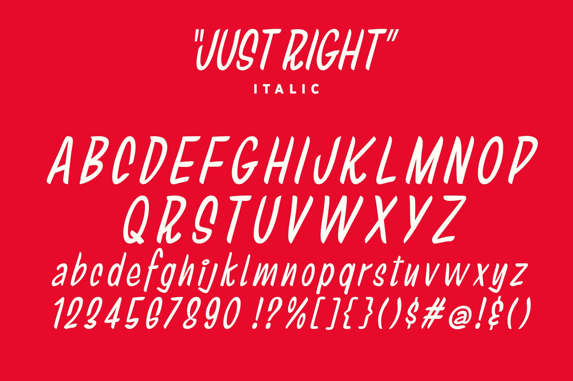 Just Right Font