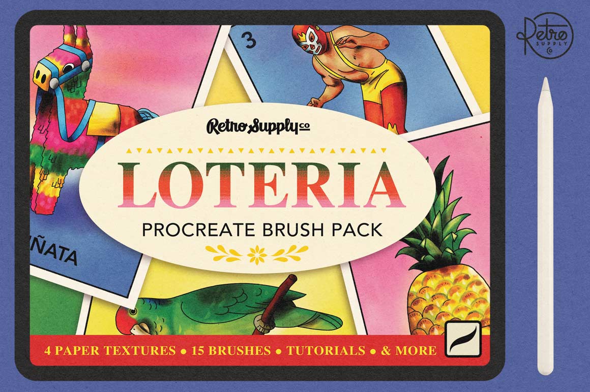 Lotería Procreate Brush & Tutorial Pack