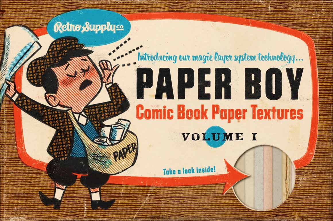 Paper Boy Paper Texture Bundle for Photoshop