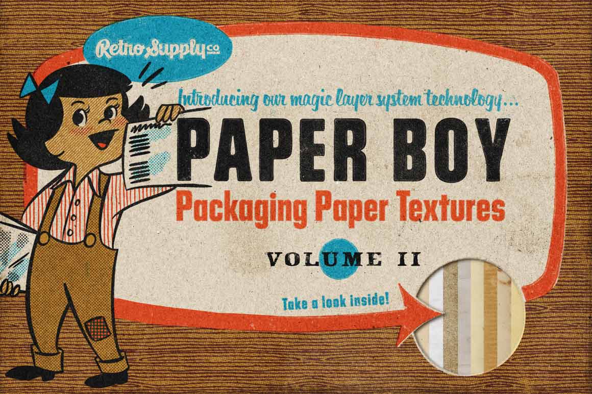 Paper Boy Paper Texture Bundle for Photoshop