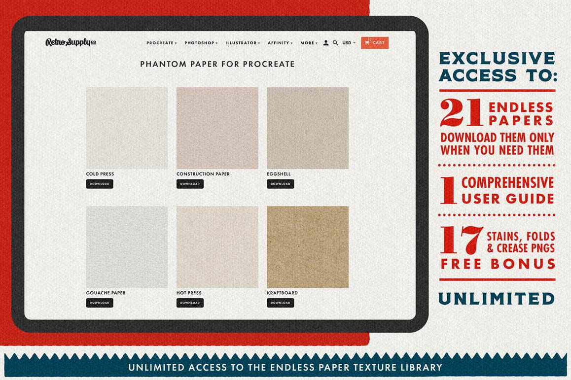 Phantom Paper for Procreate | RetroSupply Co.