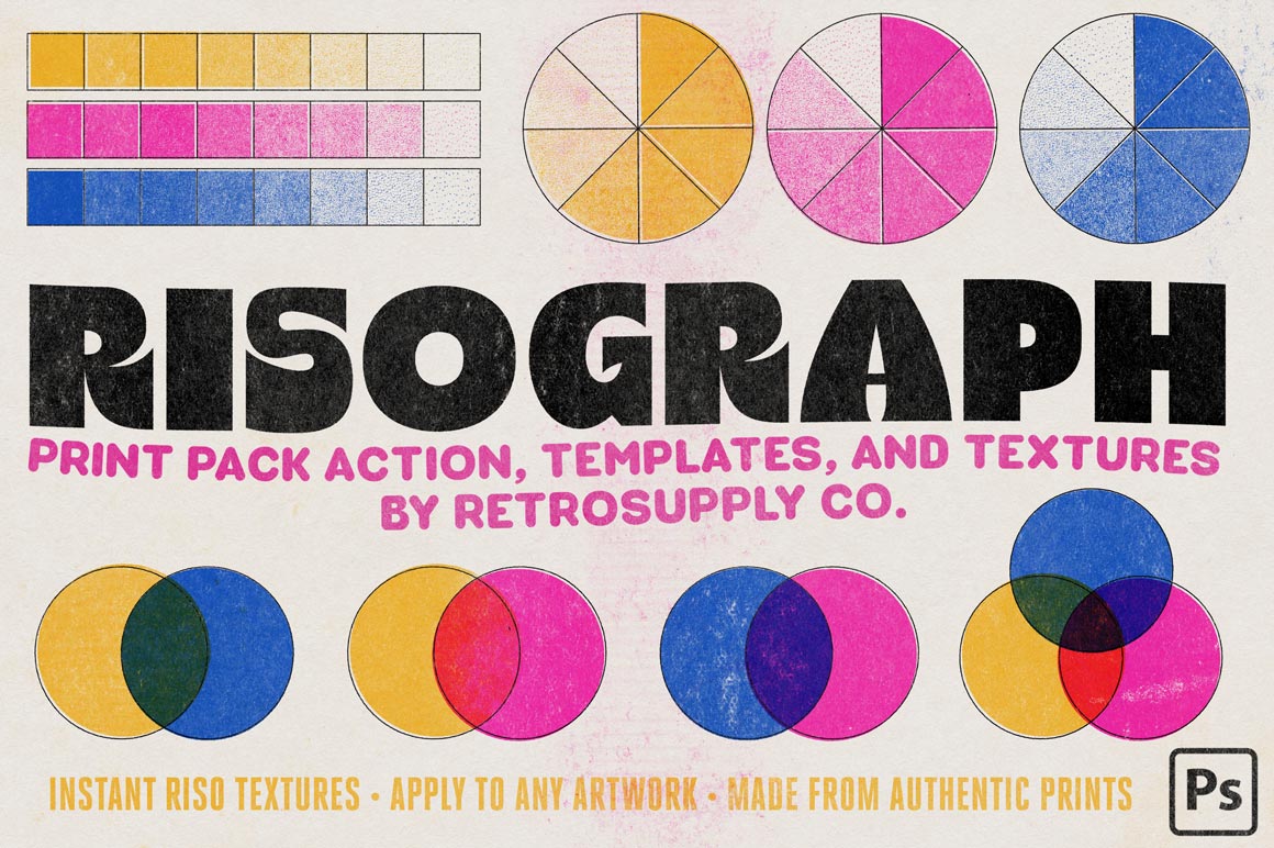 Risograph Print Pack for Photoshop