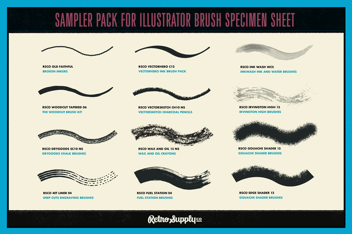 Illustrator Brush Sampler Pack