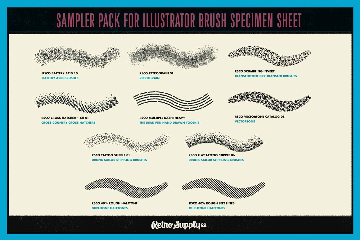 Illustrator Brush Sampler Pack