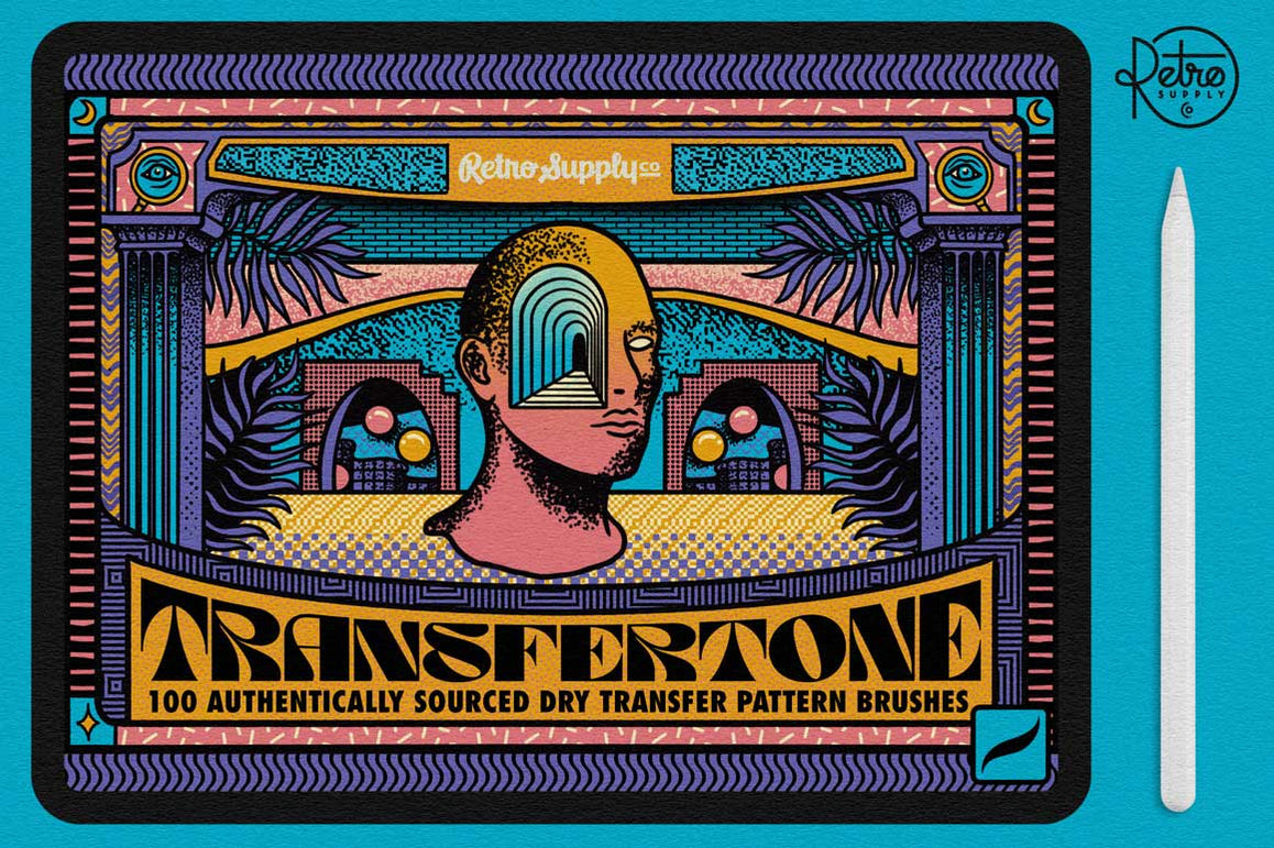 TransferTone | Dry Transfer Brushes for Procreate - RetroSupply Co.