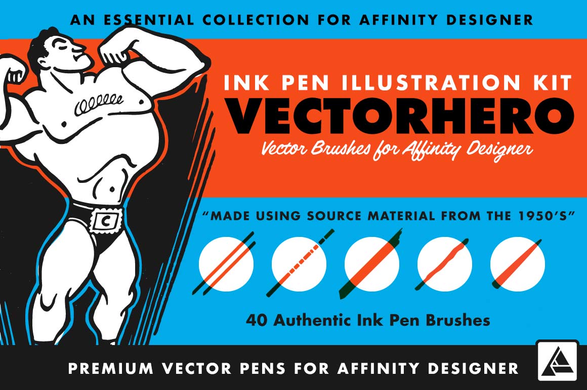 VectorHero | Ink Brush Pack for Affinity Designer