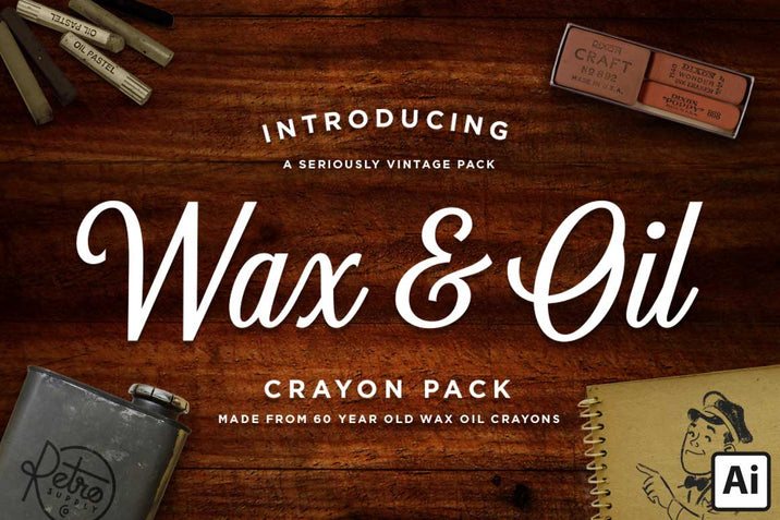 Wax & Oil Vector Brushes for Adobe Illustrator