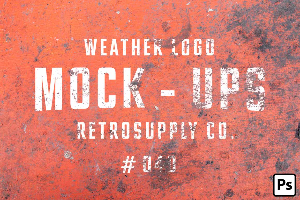 Weathered Mock-Up Templates for Adobe Photoshop