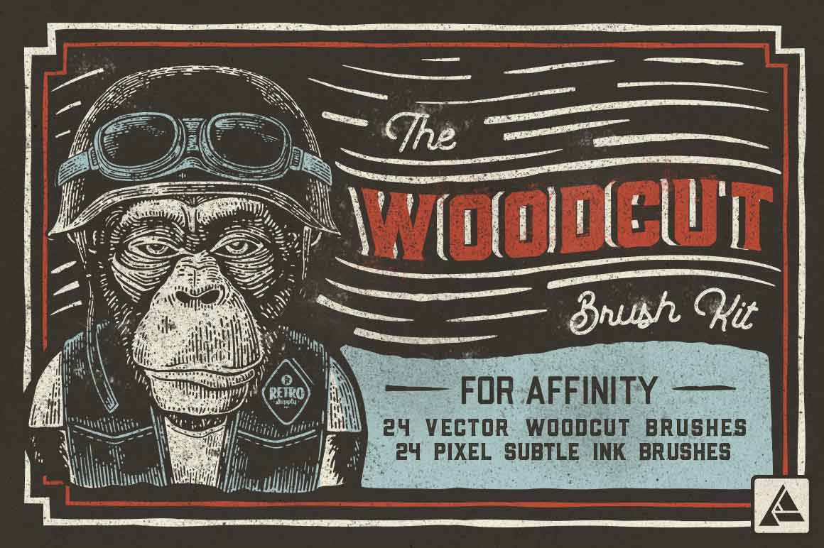 The Woodcut Brush Kit for Affinity Designer