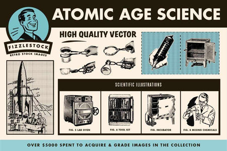 Atomic Age Science Part II | Retro Clip Art Clip Art RetroSupply Co 