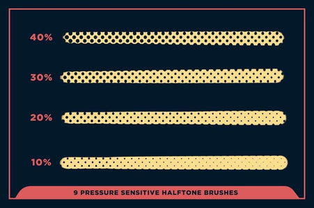 Black Magic Halftones | Halftone Brushes for Procreate Brushes RetroSupply Co 