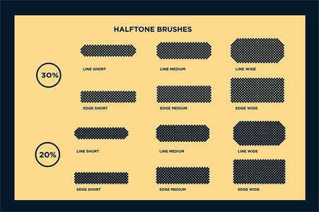 Black Magic Halftones | Vector Halftone Pattern Brushes Adobe Illustrator RetroSupply Co 