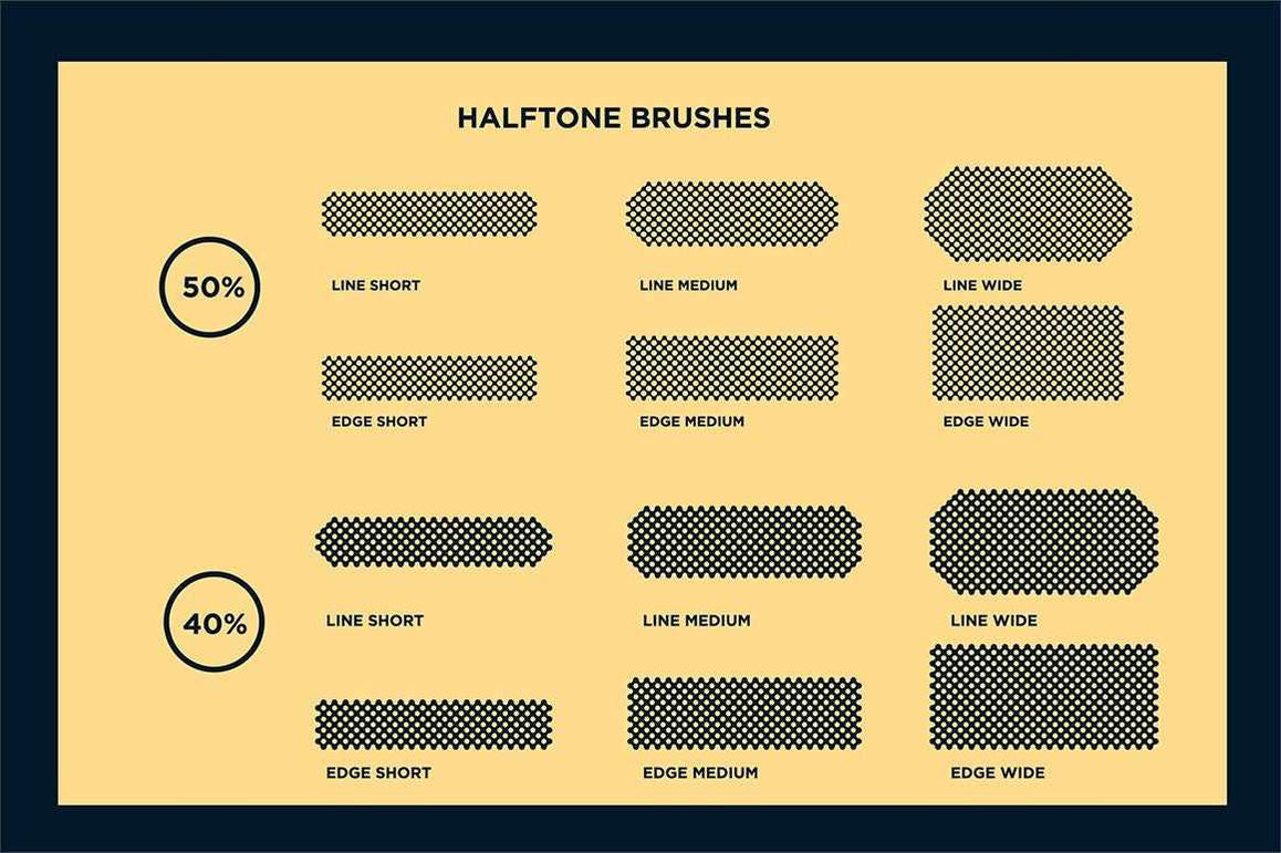 Black Magic Halftones | Vector Halftone Pattern Brushes for Adobe Illu ...