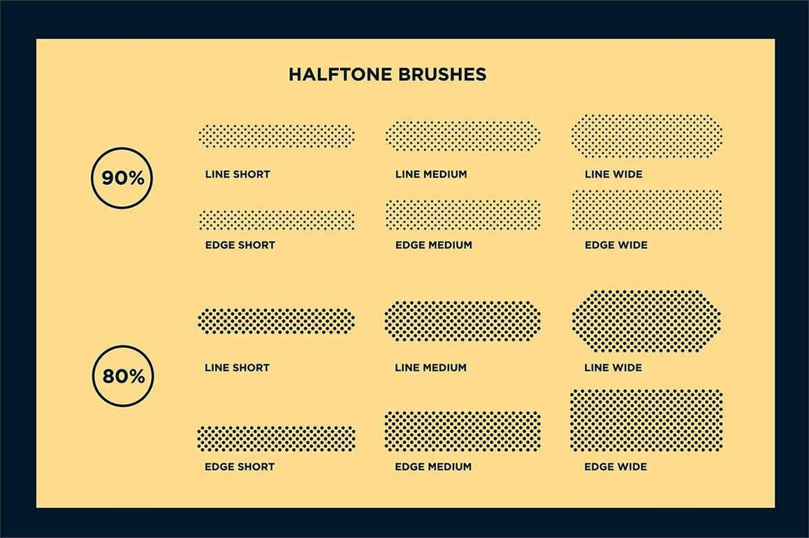 Black Magic Halftones | Vector Halftone Pattern Brushes for Adobe Illu ...